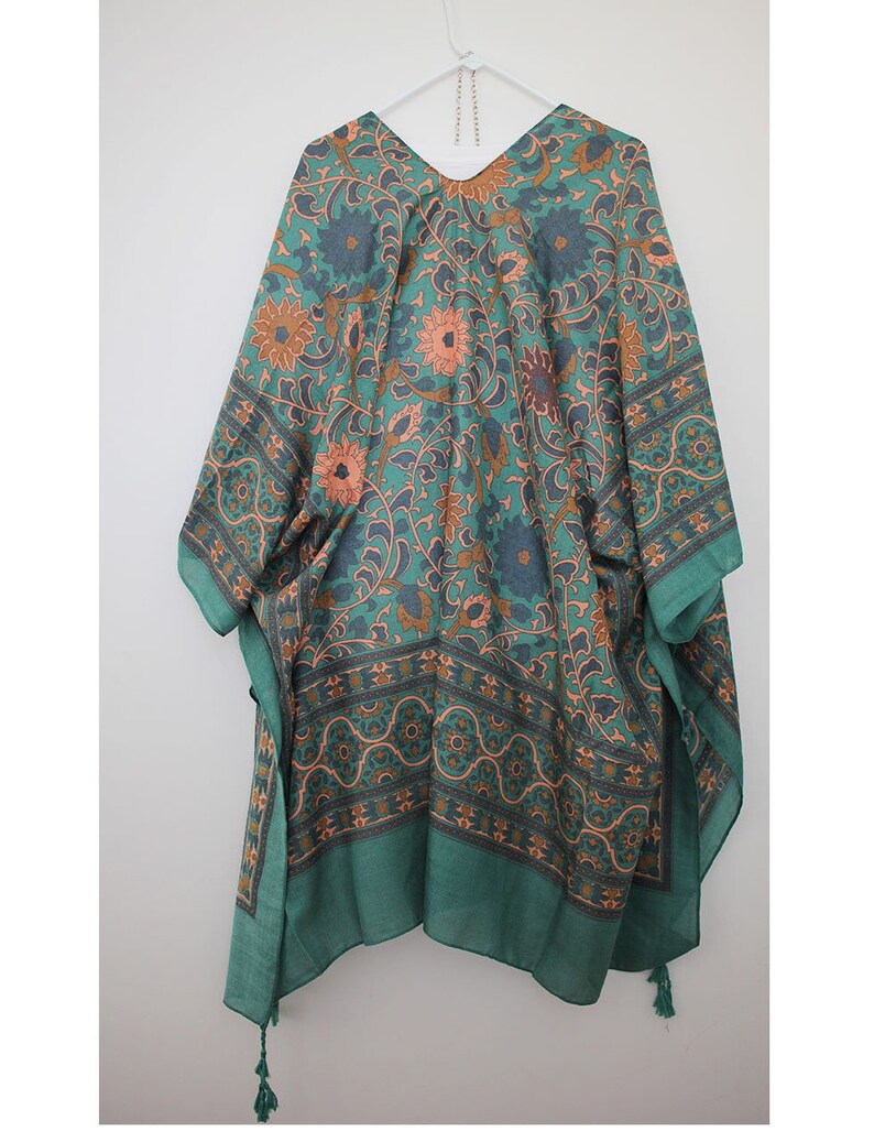 Kimono Green Kimono Daisy Flower Summer Dress for Women Etsy