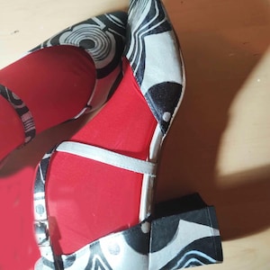 1960s inspired handpainted shoes