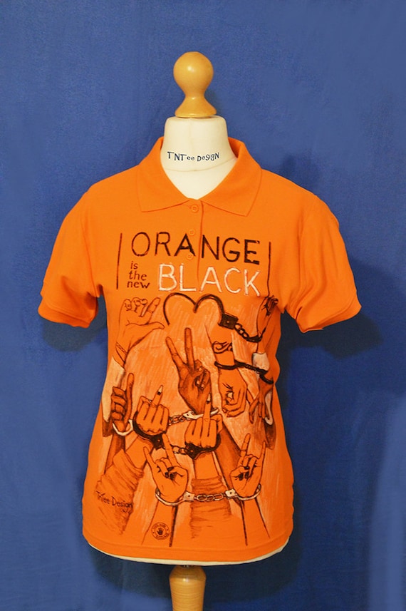 Orange Is The New Black T Shirt Hand Painted Etsy