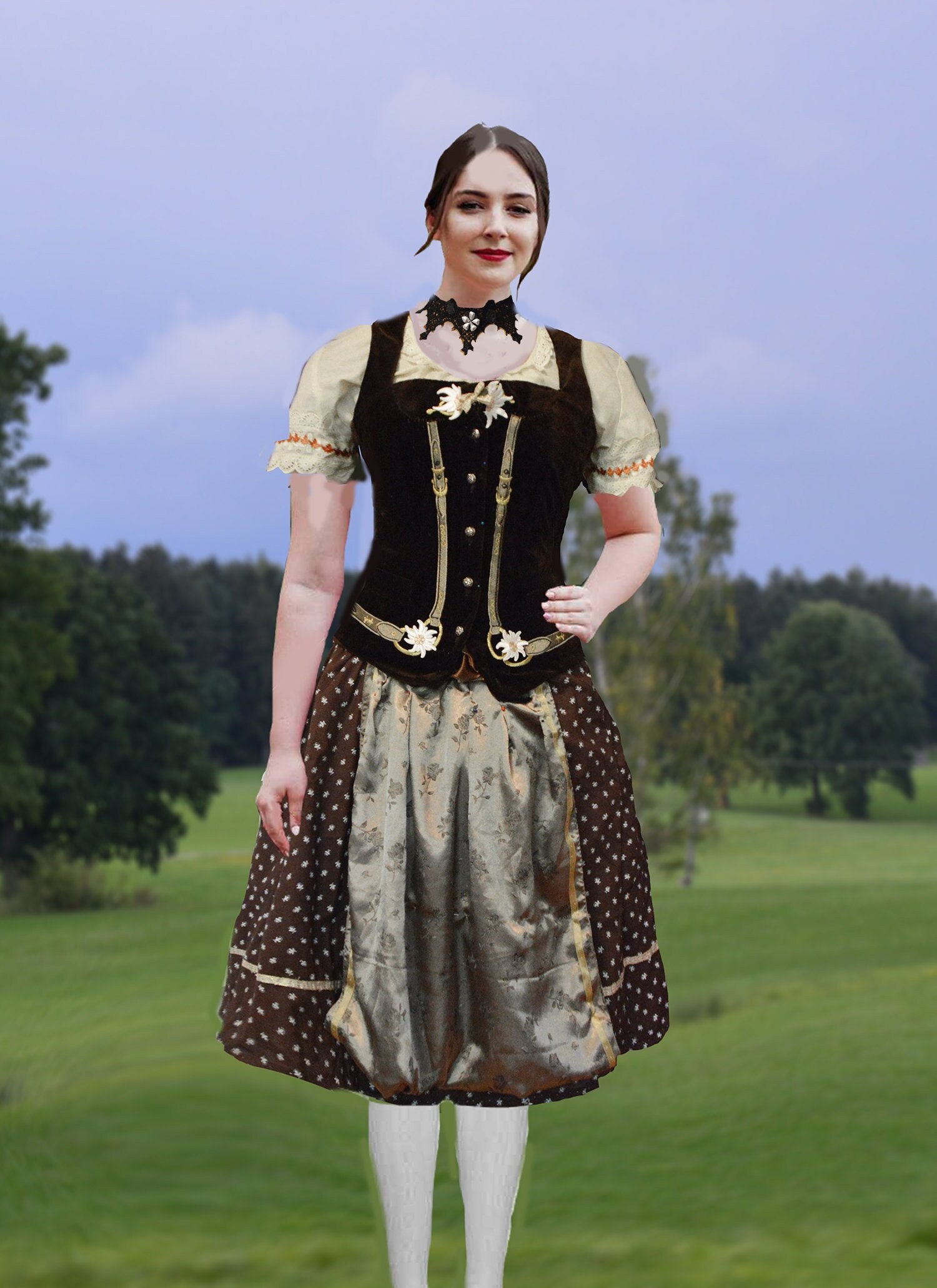 German dirndl dress plus size sales