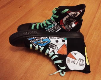 Canvasschuhe unisex handbemalt ""Avantgarde"" Gr. 43"