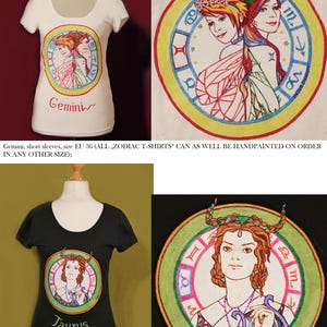 Camisetas del zodíaco (12 signos del zodíaco) (también disponibles bajo pedido) imagen 6