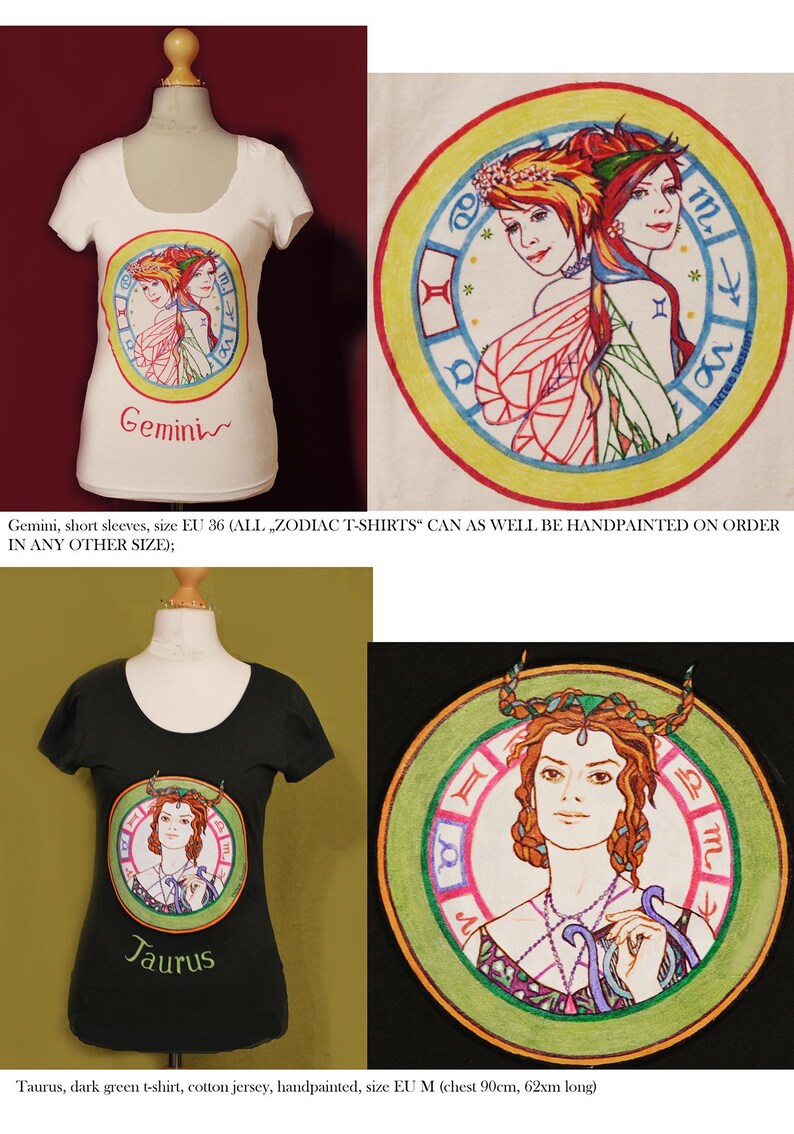 Camisetas del zodíaco (12 signos del zodíaco) (también disponibles bajo pedido) imagen 6