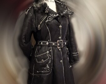 Vintage Afghan Coat faux fur restored
