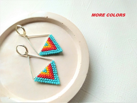 Small seed cheap bead earrings