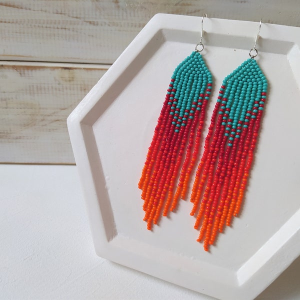 Orange Earrings Etsy