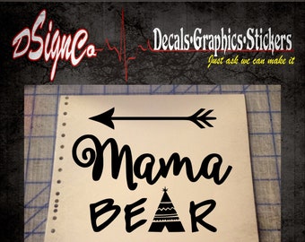 Mama Bear Vinyl Decal Sticker