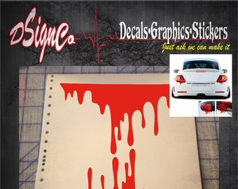 Bloody Car Vinyl Decal Sticker (Left and Right)