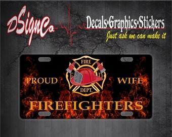 Firefighters Wife License Plate