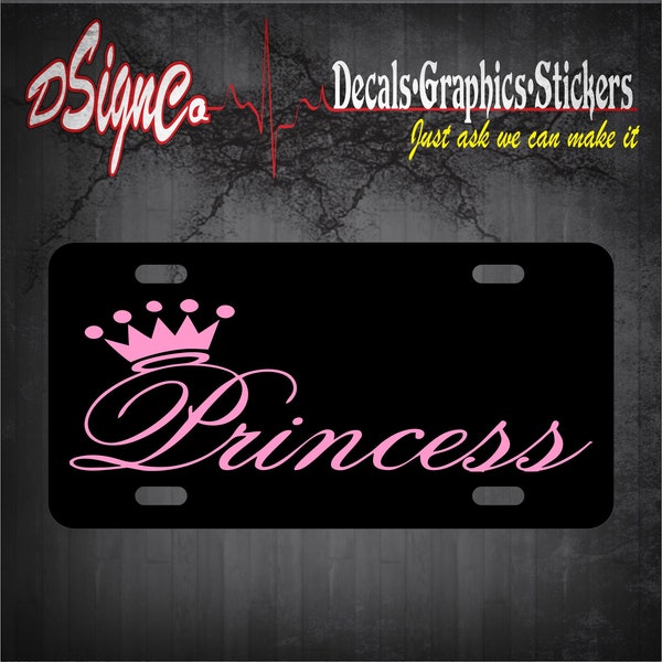 Princess License Plate Etsy