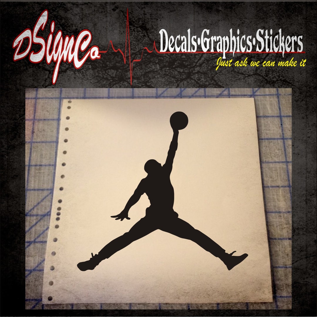 Air Jordan Vinyl Decal Sticker Etsy