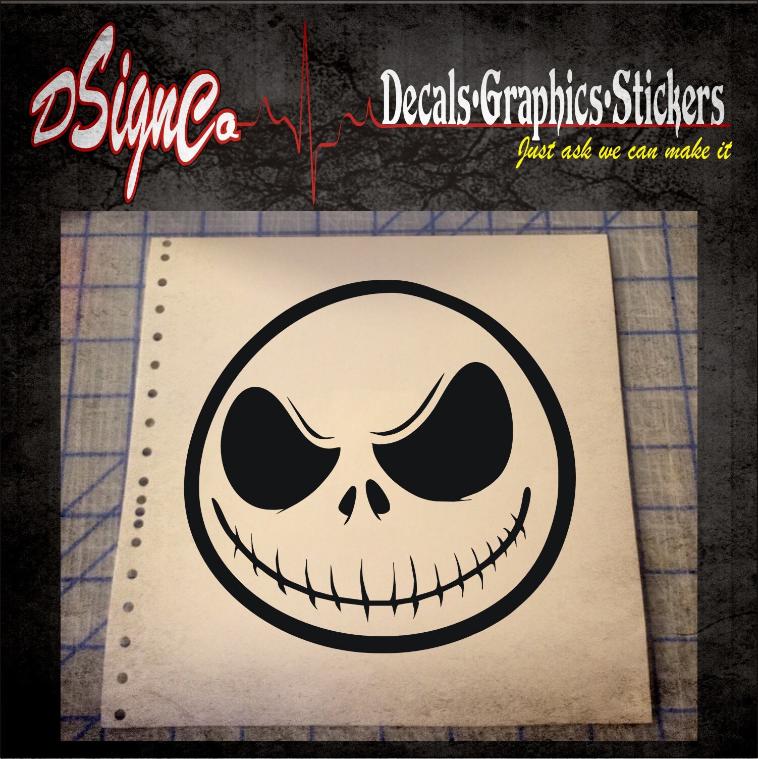 Jack Skellington Vinyl Decal Sticker Etsy