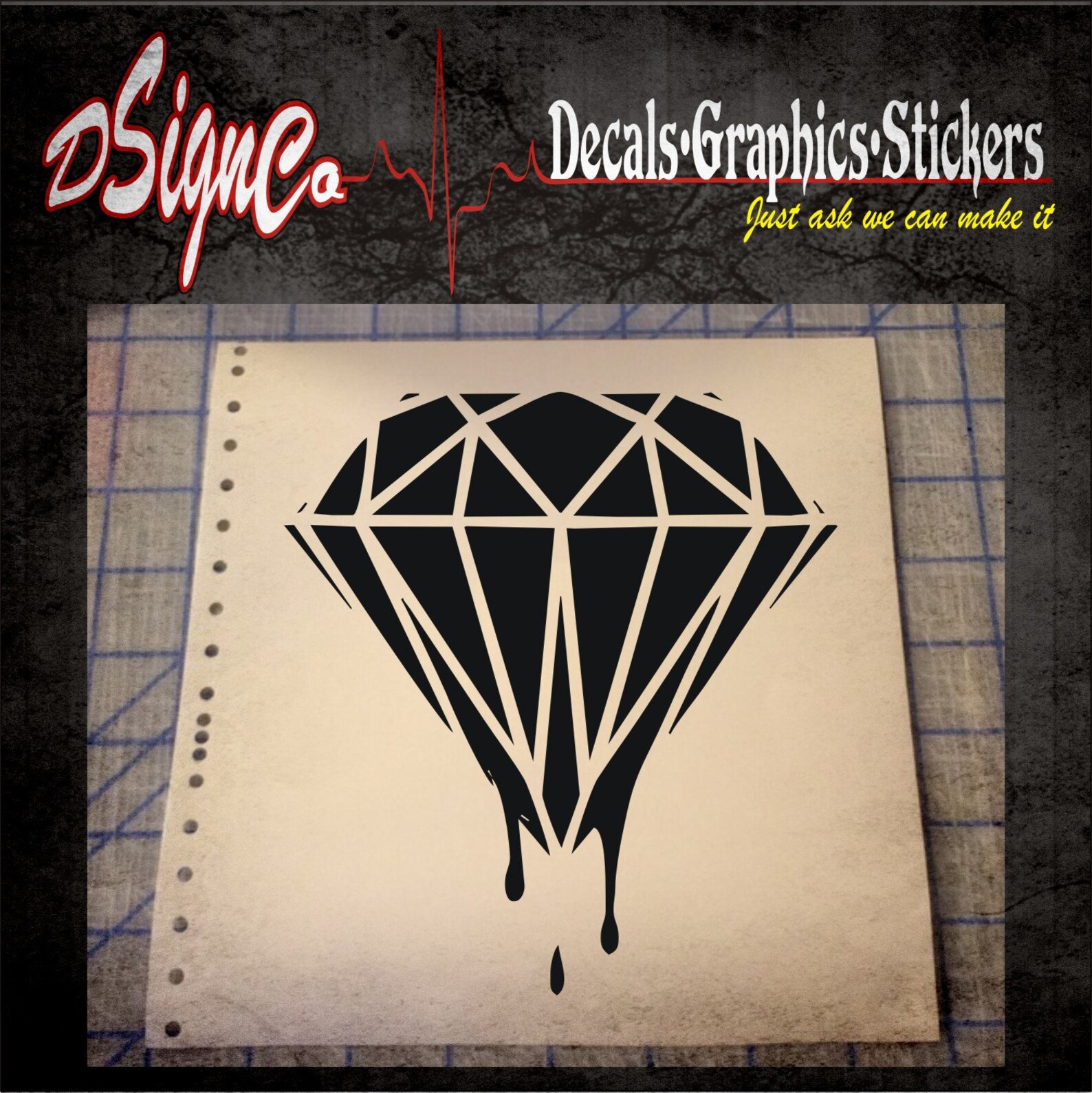 Diamond Vinyl Decal Sticker - Etsy