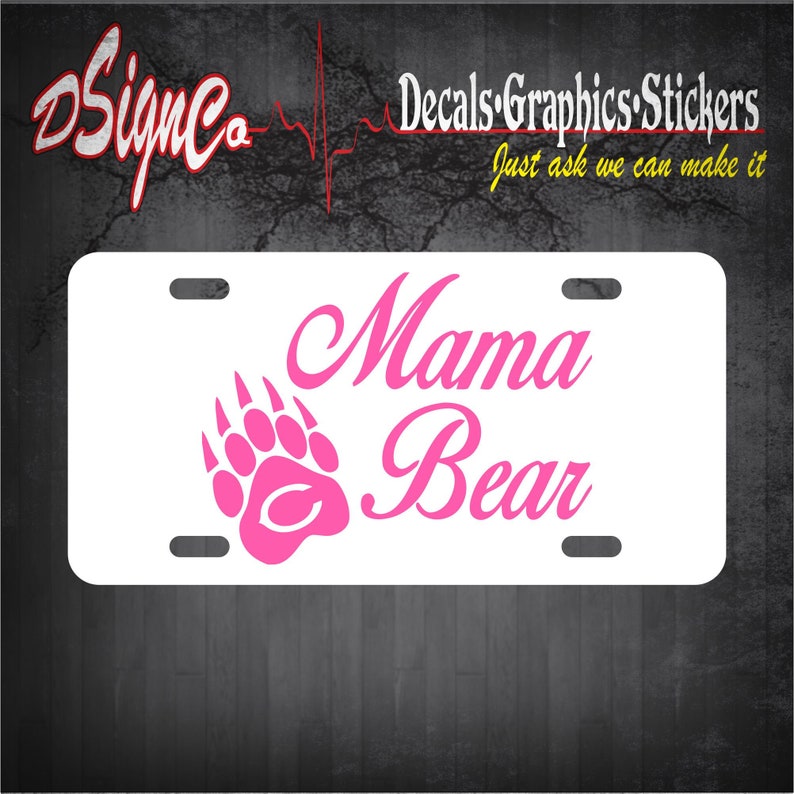 Chicago Bears Mama Bear License Plate