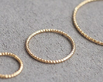 10 gedrehte glitzernde Ringe, 18 Karat echt vergoldet, 12mm, 18mm oder 30mm, kreisförmige Verbinder Anhänger aus Messing, Schmuckzubehör