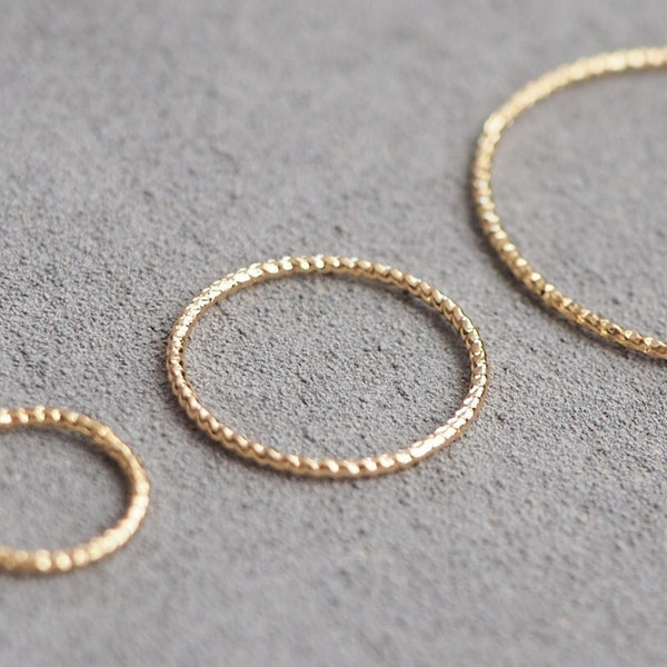 10 Twisted Glitter Rings 18K Real Gold Plated 12mm 18mm or 30mm Brass Circular Connector Pendant Jewelry Accessories