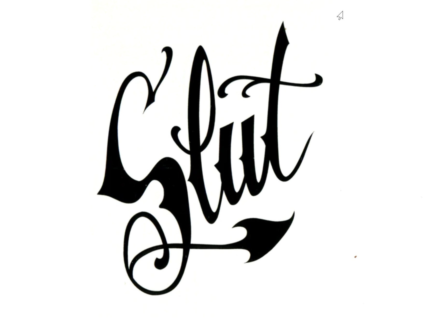 Slut Temporary Tattoo Waterproof 2 5 X 2 1 Fetish Etsy Hong Kong