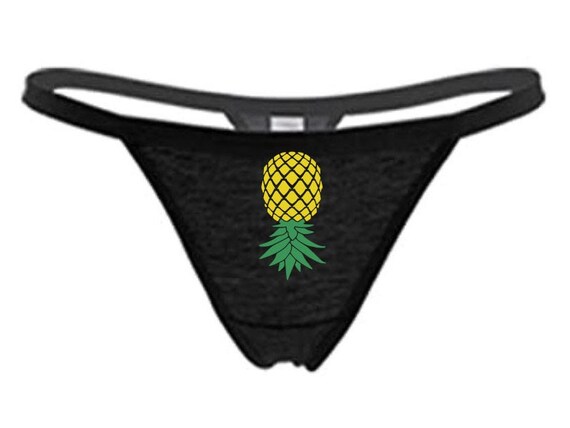 Bragas de al revés Swingers Ropa interior Tanga negra - Etsy España