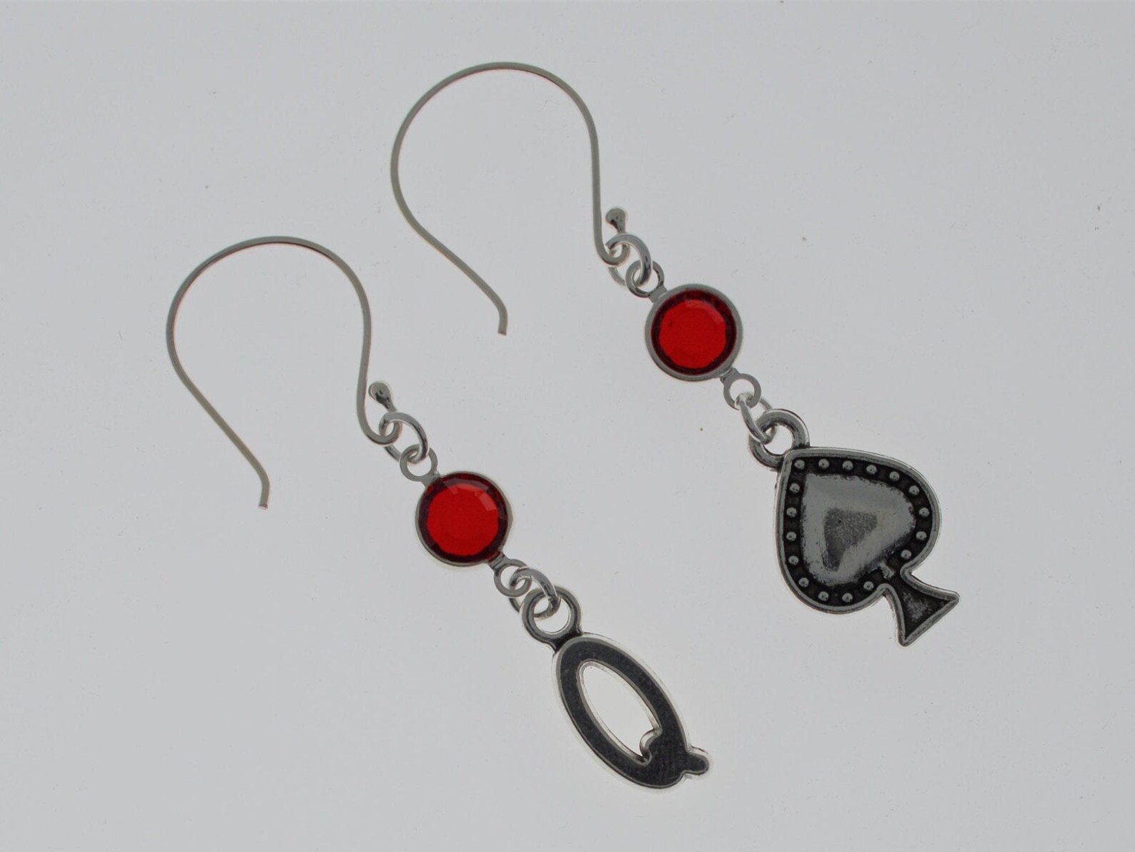 QOS Earrings Queen of Spades Earrings Birthstone Earrings Etsy