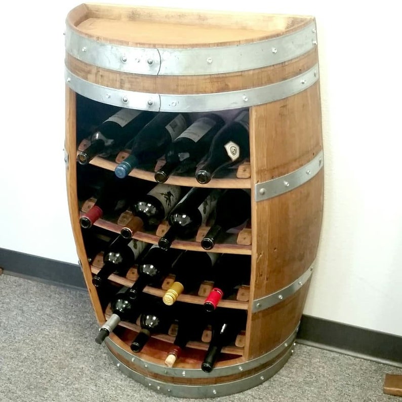 Half Barrel Wine Rack Etsy