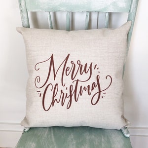 Merry Christmas Pillow Cover Christmas Pillows Christmas Decorations Farmhouse Decor Farmhouse Pillow Rustic Christmas Pillow Etsy New Zealand