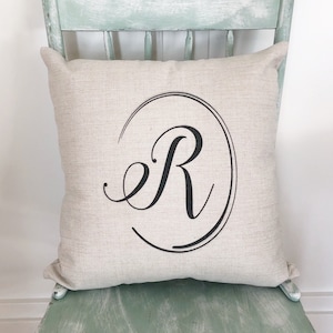 Initial Pillow - Custom Pillow Covers - Personalized Letter Pillow Cover Housewarming Gift - Newlywed Pillow Cover - Home Decor Pillows
