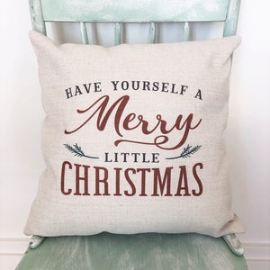 Linen Christmas Pillow Cover: Farmhouse Holiday Decor