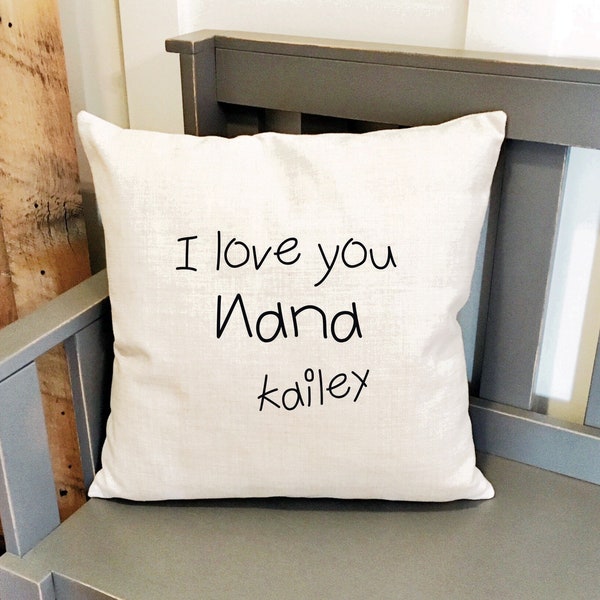 Personalized Handwriting Pillow Cover - Mothers Day Gift for Grandma Nana -  Actual Handwriting Pillows Child Handwriting Gift Pillow Cover