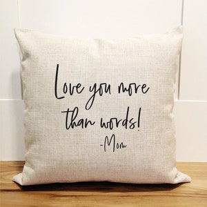 Handwriting Pillow Cover - Keepsake Memorial Pillow - Gift for Mom -  Actual Handwriting Personalized Pillows - Mom Child Handwriting Gift