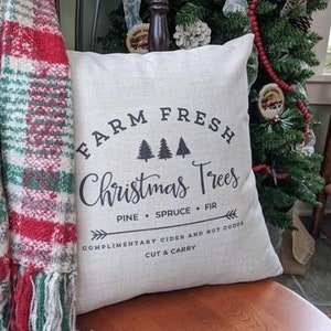 Farm Fresh Christmas Trees Pillow Cover - One Cozy Home