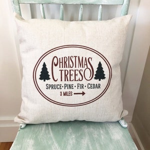 Christmas Tree Pillow Cover - Winter Decor Pillow Cover - Christmas Decor - Christmas Decorations - Farmhouse Decor - Farmhouse Pillow