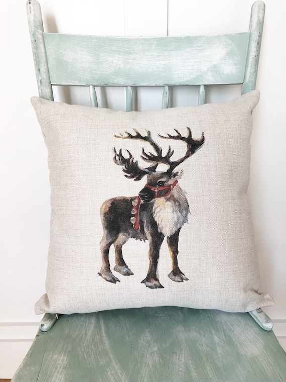 Deer christmas pillow hotsell