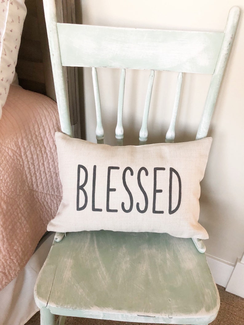 Blessed Pillow Cover Lumbar Pillow Cover Fall Decor Pillow Etsy