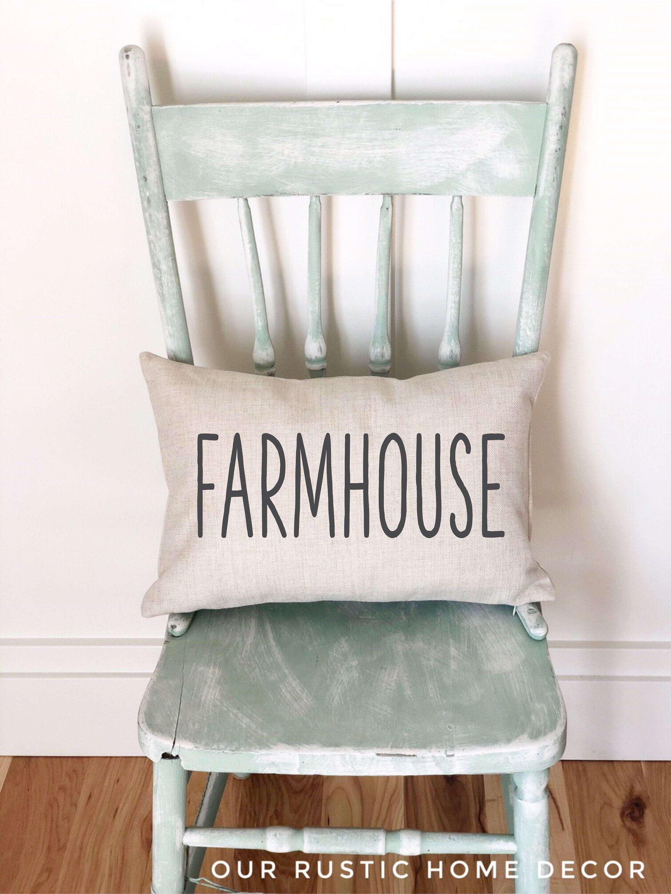 Farmhouse Pillow Cover Lumbar Pillow Cover Rustic Home Etsy