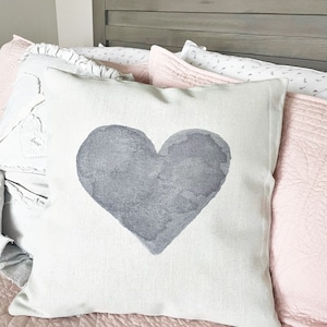 Heart Pillow Cover - Valentine&#39;s Day Decor - Heart Pillow Gift for Her - Gift for Him - Wedding Gift - Valentines Pillow Cover Decoration