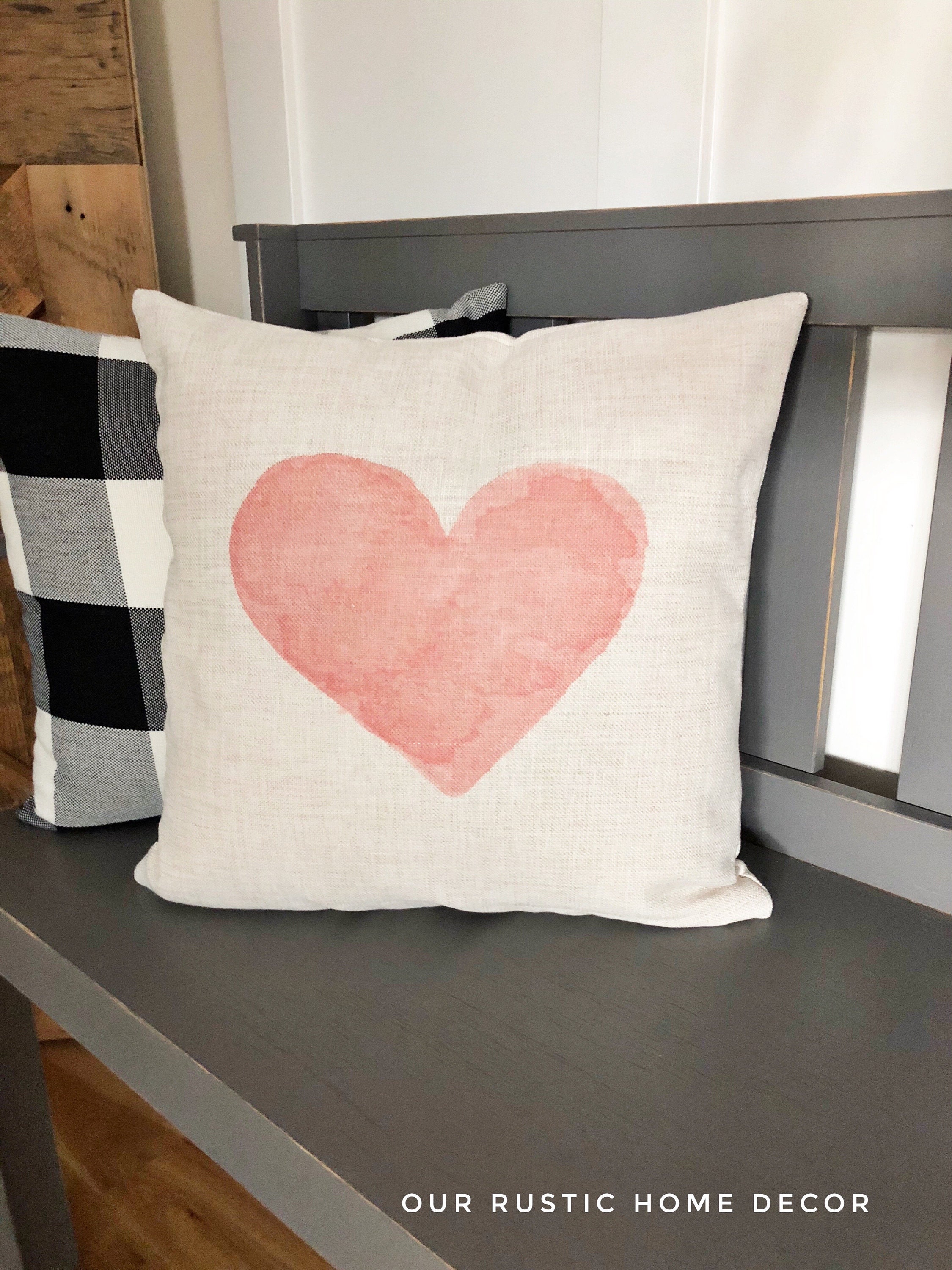 Love Pillow Cover Valentine's Day Decor Heart Pillow Etsy