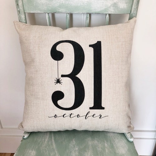 October Halloween Pillow Cover - Halloween Decor - Fall Pillow Cover - Fall Decor Halloween Pillows - Autumn Decor -Halloween Decorations