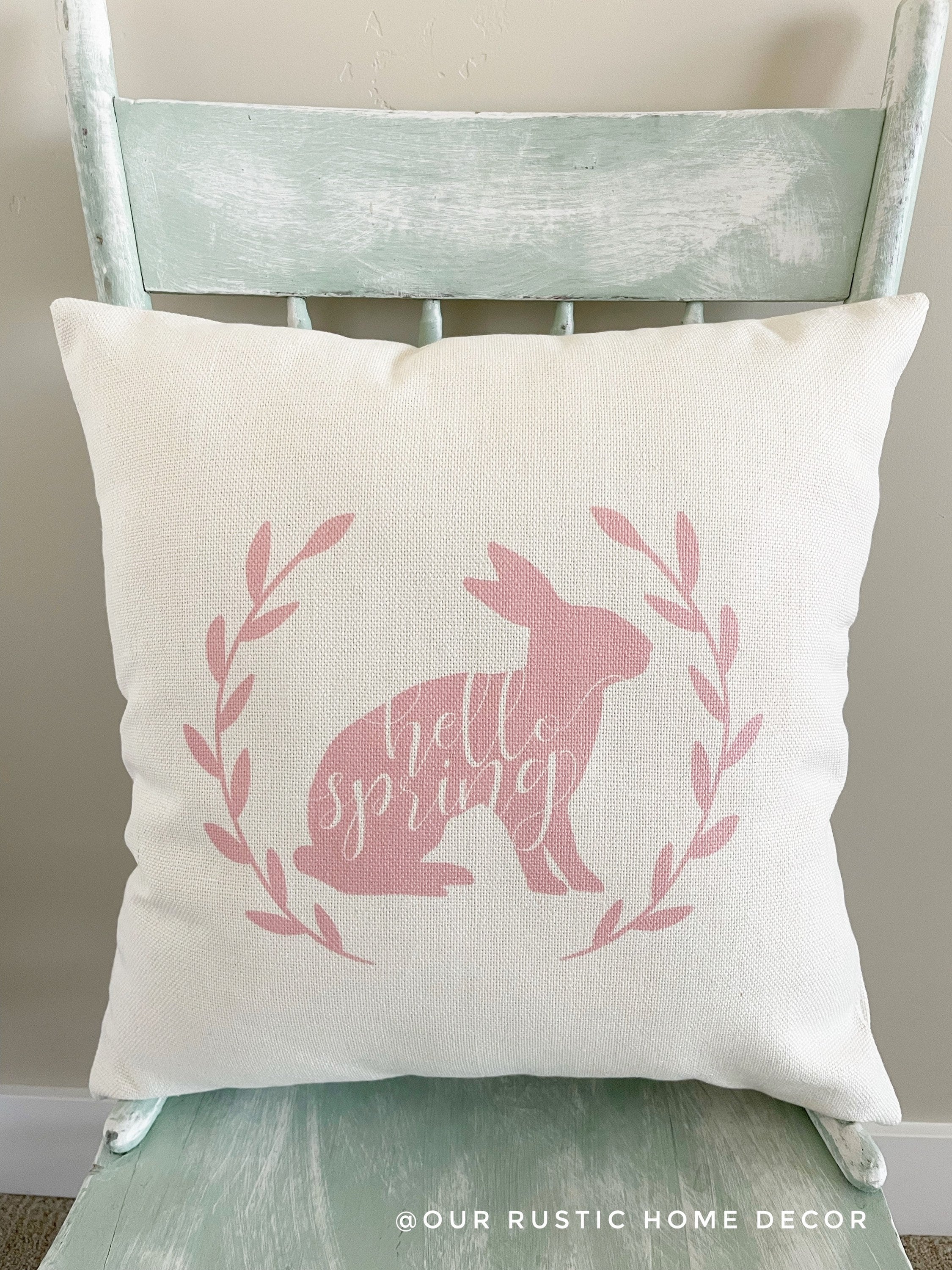 Easter Decor Pillow Cover Easter Decor Bunny Cover Spring Etsy