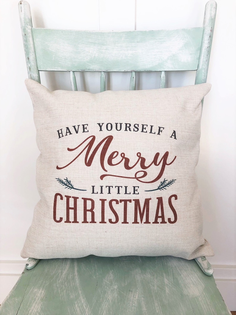 Linen Christmas Pillow Cover: Farmhouse Holiday Decor