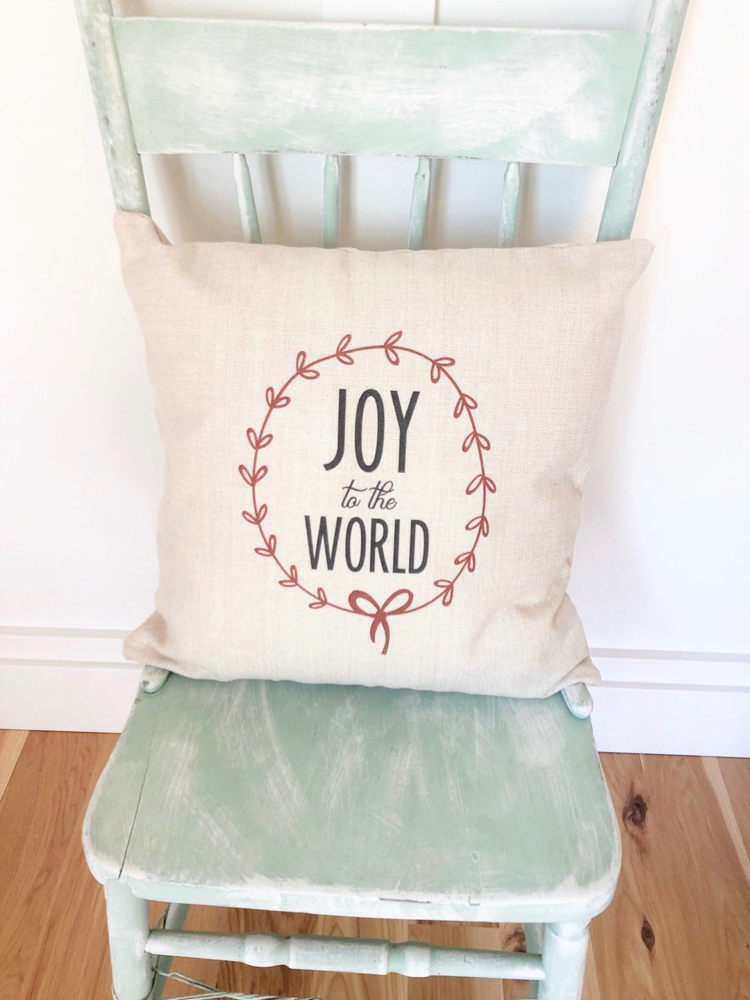 Joy to the World Pillow Cover Christmas Decor Christmas Decorations
