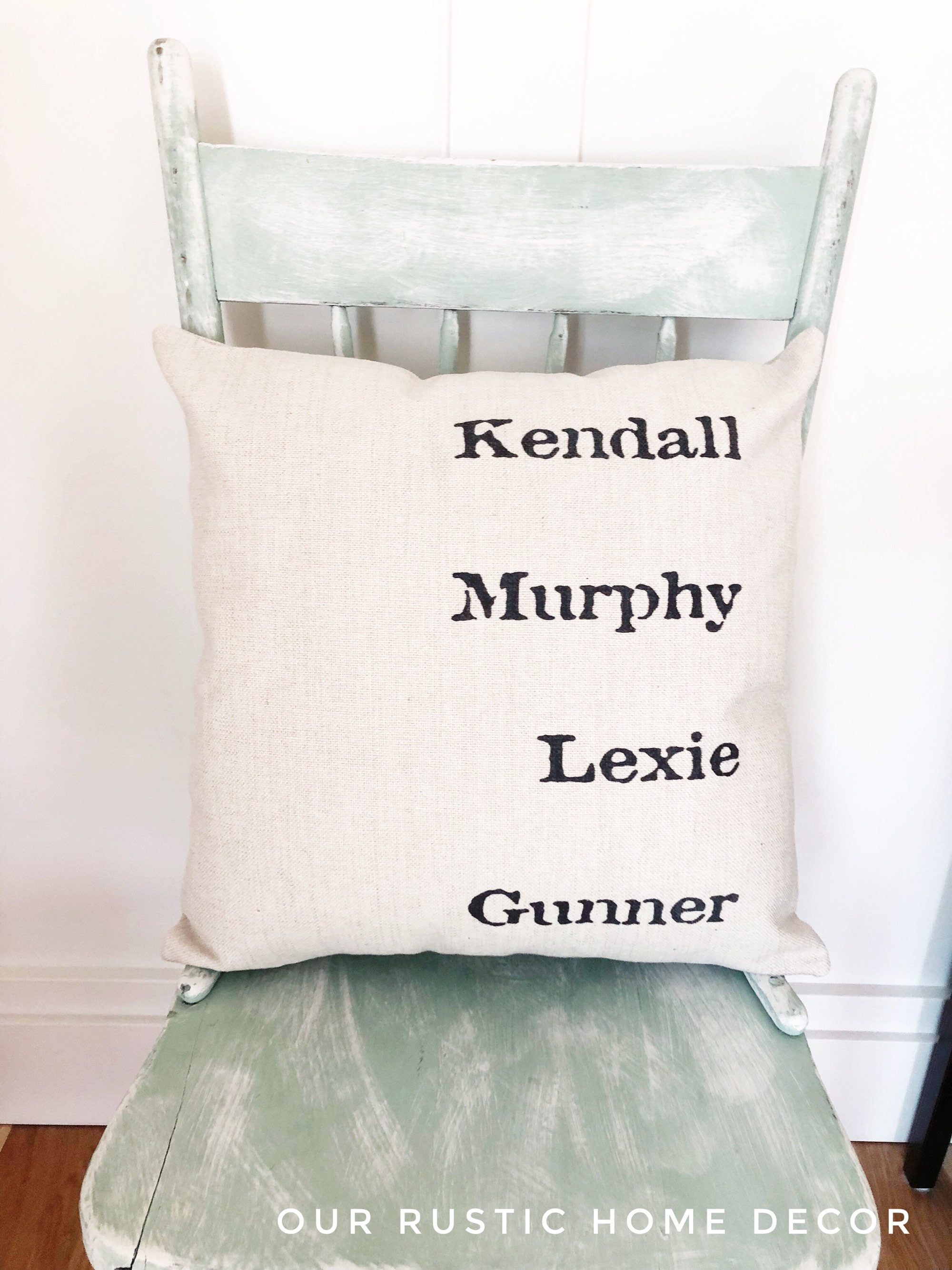 Name Pillow Covers Personalized Name Pillow Name Throw Etsy