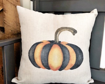 Linen Pumpkin Pillow Cover: Farmhouse Fall Decor