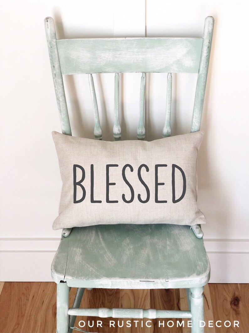 Blessed Pillow Cover Lumbar Pillow Cover Fall Decor Pillow Etsy