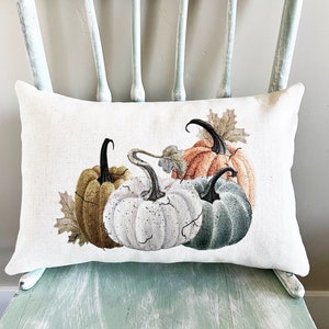 Primitive Pumpkin Decor Pillow Cover | Thanksgiving Décor | Farmhouse Pillows | Country Decor | Fall Throw Pillows | Cute Throw Pillows