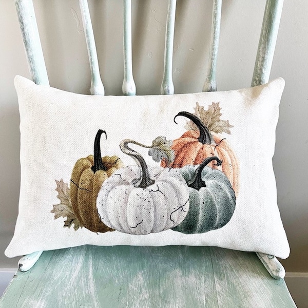 Heirloom Pumpkins Pillow Cover - Fall Decor - Vintage Pumpkin Pillow Cover - Autumn Decor Farmhouse Decor Thanksgiving Decor