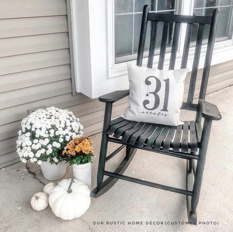 October Halloween Pillow Cover Halloween Decor Fall Pillow Etsy