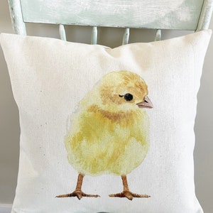 Baby Chick Pillow Cover - Easter Pillow Covers - Farm Animal Decor Happy Easter Decor - Spring Decor Throw Pillows Baby Chicken Pillow Cover