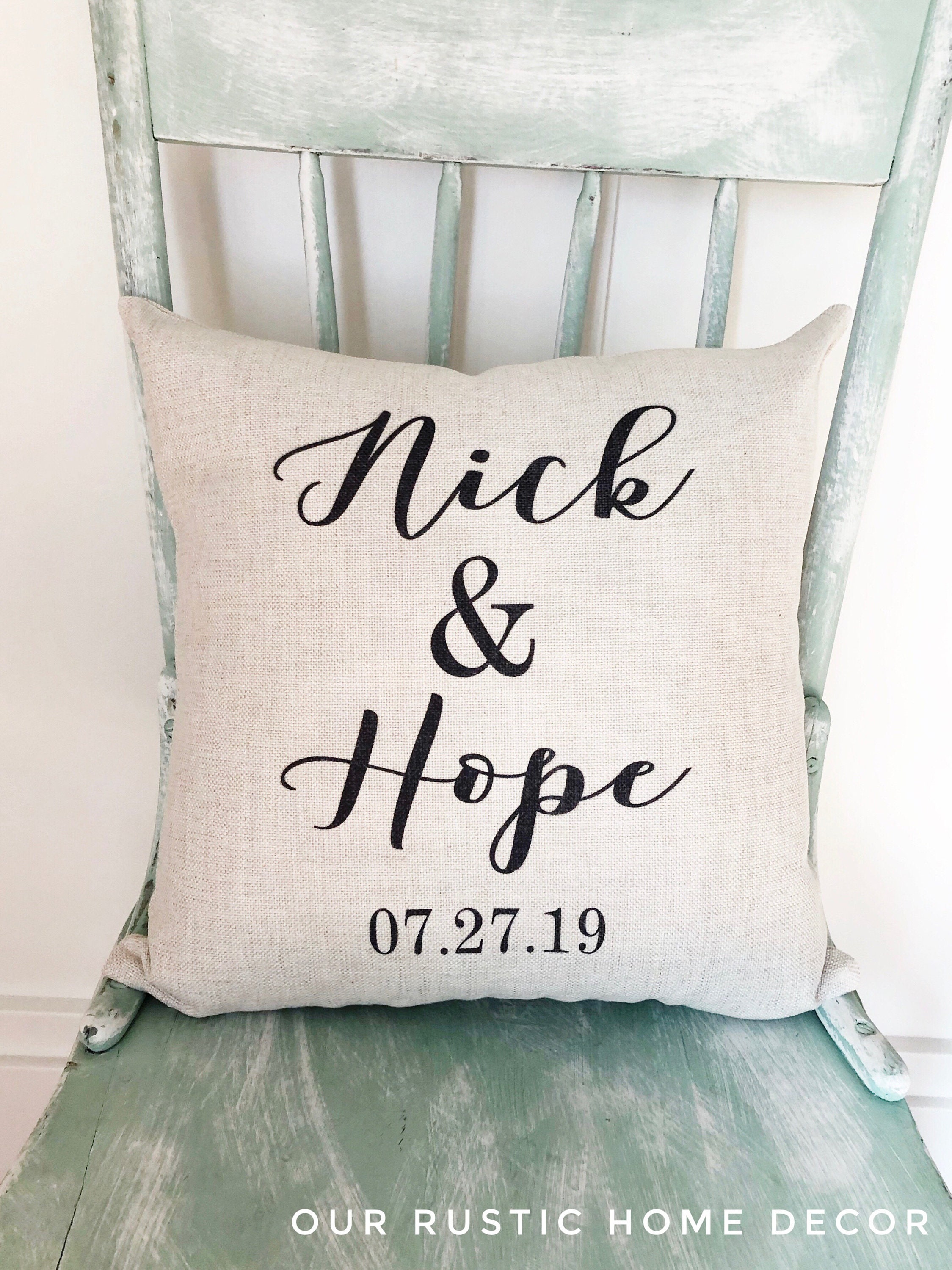 Name Pillow Covers Personalized Pillow Name Throw Pillow Etsy