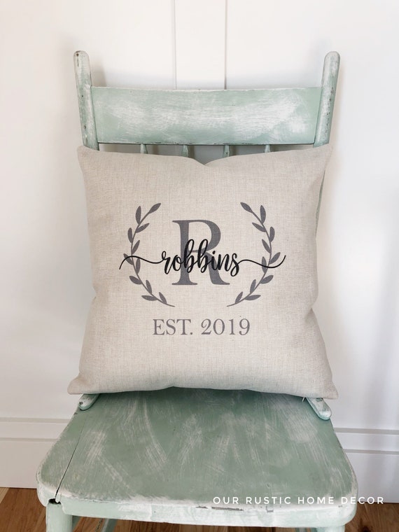 Etsy monogram pillow deals