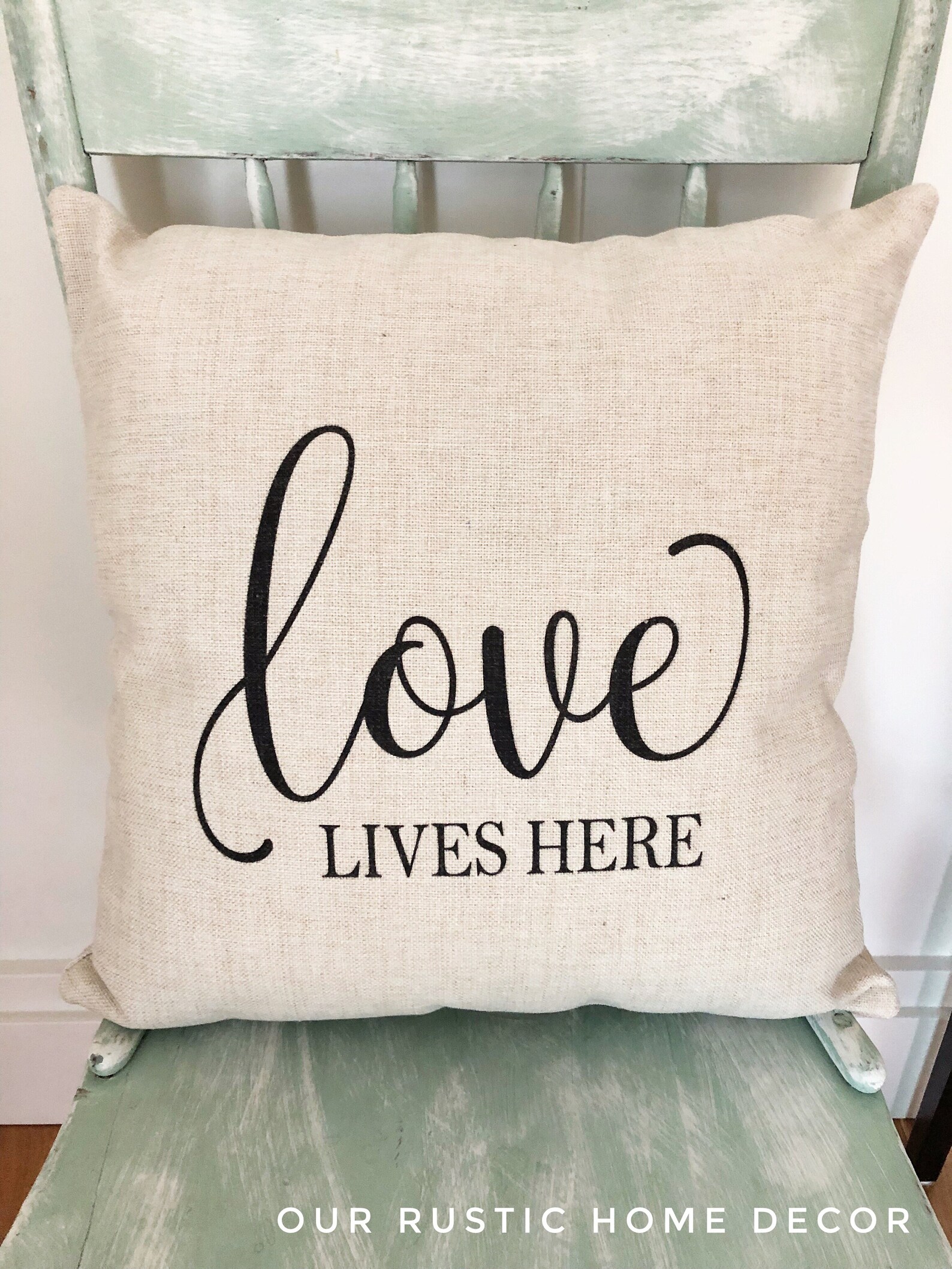 Love Lives Here Pillow Cover Farmhouse Throw Pillow Cover Etsy